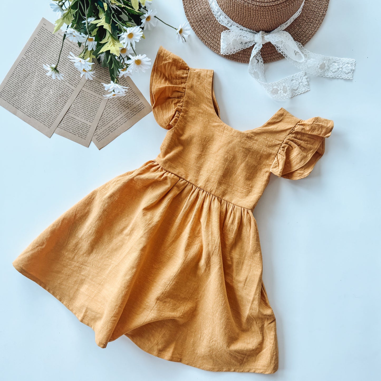 Clementine Dress - Mustard